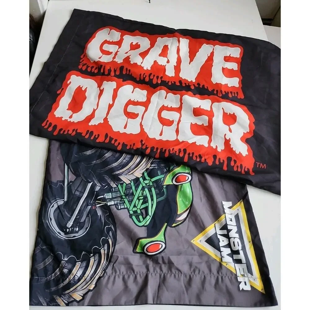 2 Monster Jam Grave Digger Pillowcase Standard Size Bedding Home Decor